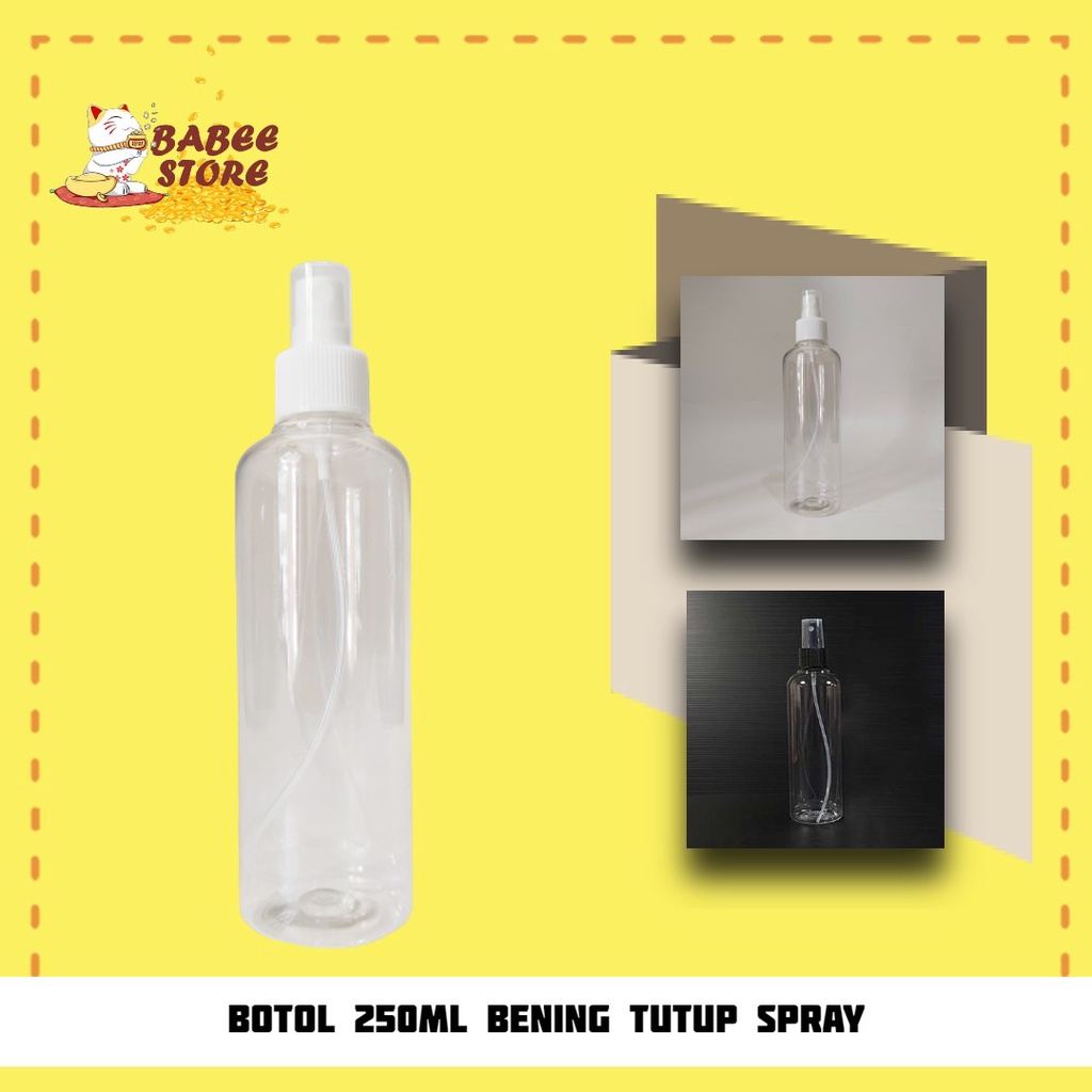 BABEE - BOTOL PLASTIK 250ML PUMP TREATMENT BENING / BOTOL TREATMENT 250 ML BENING / BOTOL ISI ULANG [HARGA GROSIR]