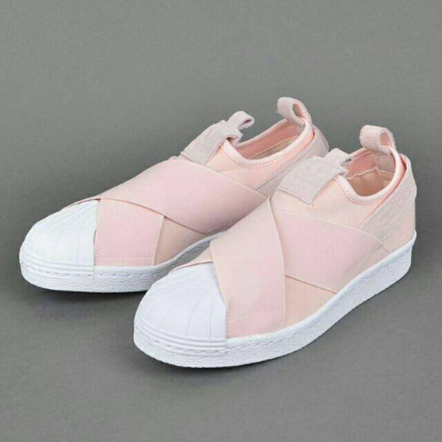 ADIDAS SUPERSTAR 80,s SLIP ON PEACH