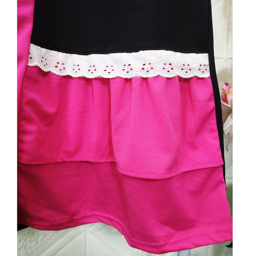 Lulu Syar’i Kids Gamis Dress Anak Mix Renda Kombinasi GL Fashion
