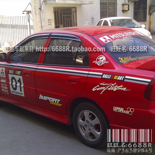 Mitsubishi Stiker Lancer Motif Bunga Untuk Mobil Shopee Indonesia