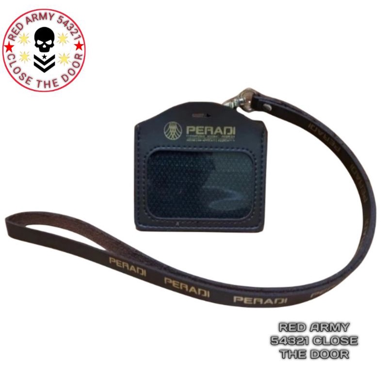 

Holder ID Card Kulit - Tali Nametag Peradi Horizontal Warna Coklat