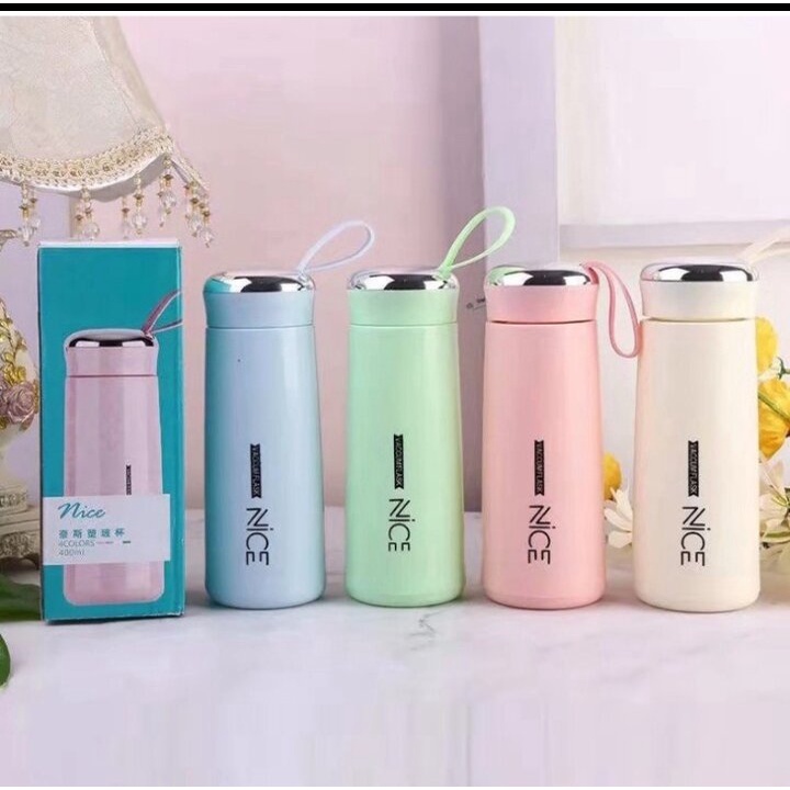 IKILOSHOP Botol NICE Botol Minum Kaca NICE Beling TERMOS Nice Import 400ml Warna Warni Souvenir Glass Bottle