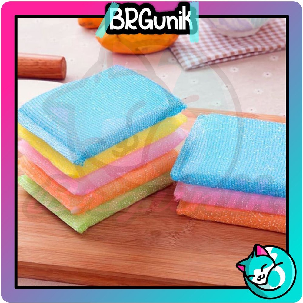 BRGUNIK Spon Cuci Piring Warna / Spons Busa Cuci Panci / Sponge Silikon Murah R534
