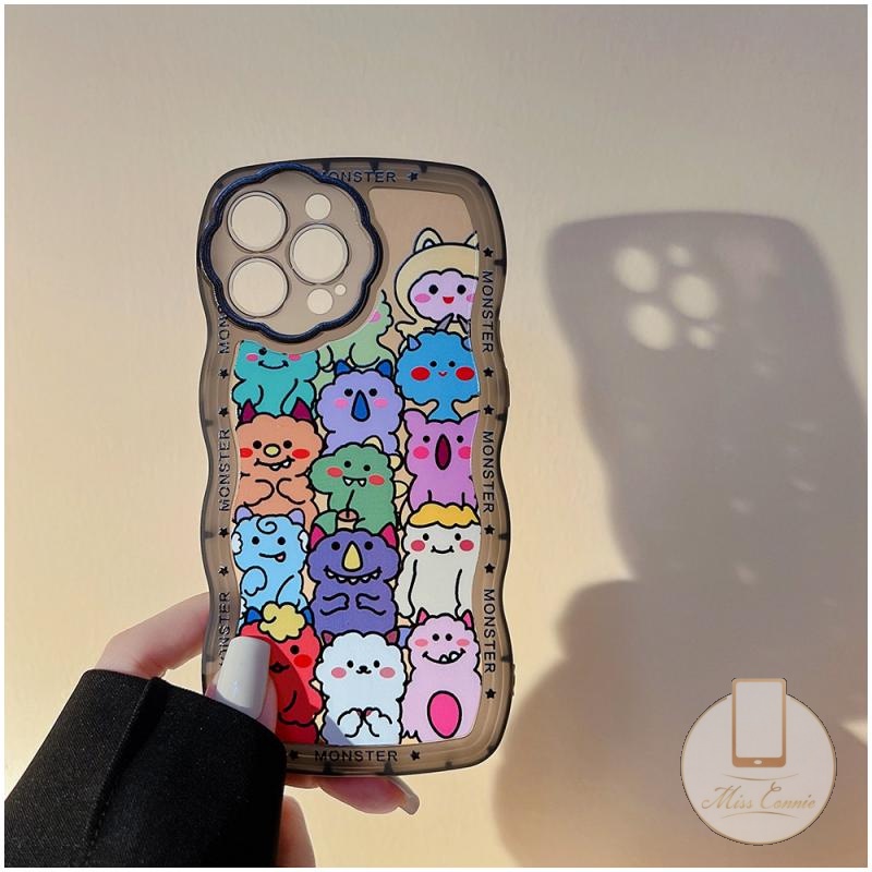 Soft Case Motif Kartun Monster Kecil Lucu Untuk IPhone 6 6s 7 8 Plus 11 12 13 Pro MAX XR XS MAX X SE 2020