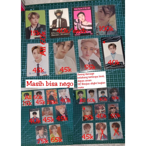 Ready Photocard NCT Official Renjun Chenle Jisung, Lemonilo, lenti, jewel, hot sauce, hello future, 