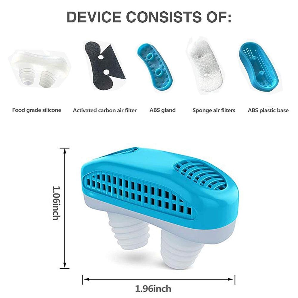 Alat Anti Dengkur Ngorok Saat Tidur 2 In 1 Silicone Stop Snoring Solution Pernafasan Hidung