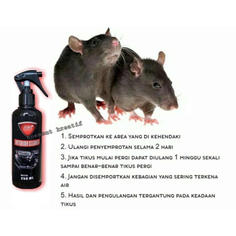 Pengusir tikus kap mesin mobil/Anti rat DSC isi 250 ML New kemasan double act