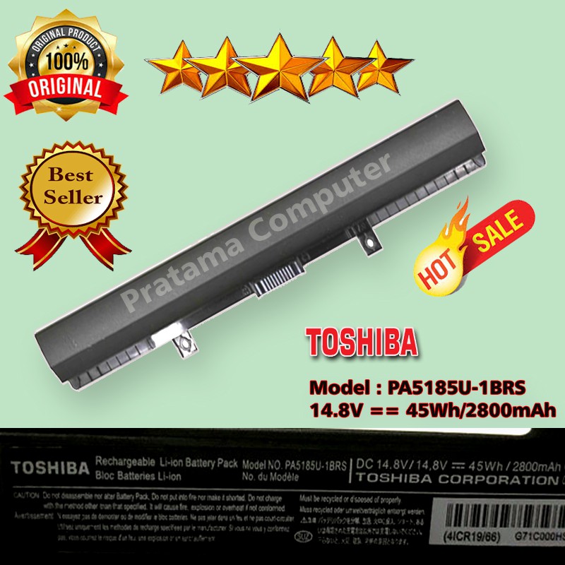 Baterai Toshiba Satellite C40 C40-B C50 C50-B C50D C55D-B L50-B L55-B L55D PA5185U