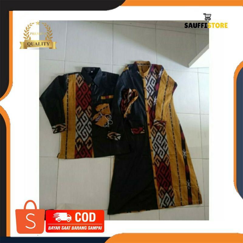 gamis tenun - gamis etnik - set couple tenun - couple etnik - baju tenun