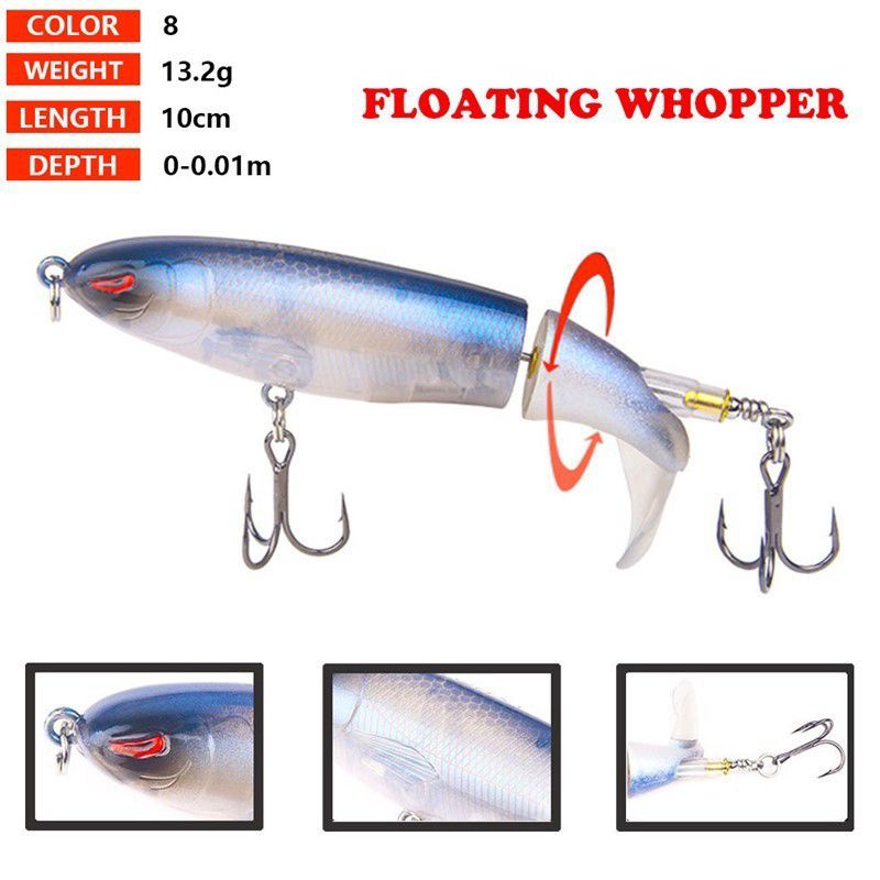 Whopper Plopper 13gr - Umpan Casting Gabus &amp; Toman Propeller Top Water