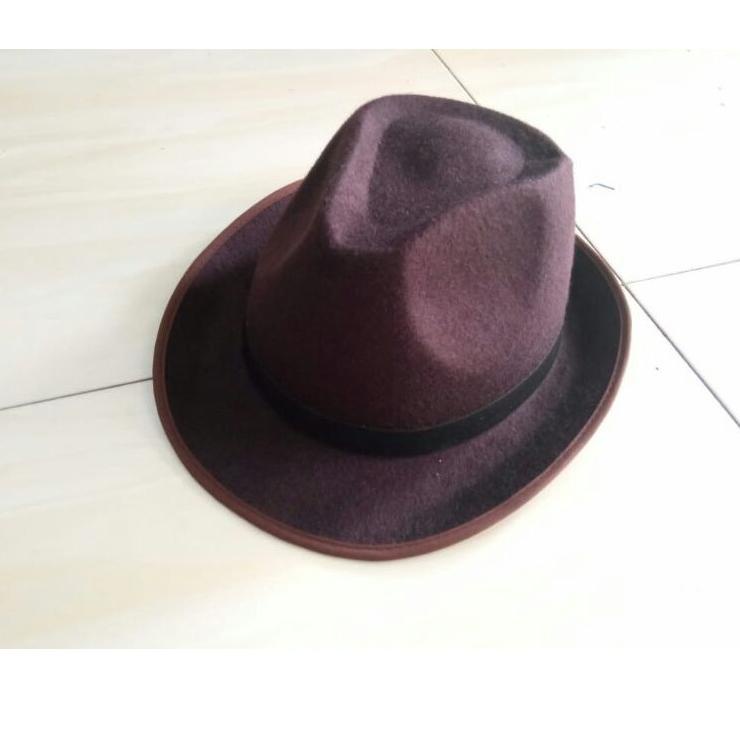Topi laken fedora import/topi coboy berkualitas - KKY.27Jn22ᵁ