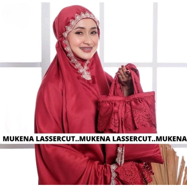 MUKENA DEWASA SUTRA VELVET / MUKENA DEWASA RAMPEL LASER CUT / MUKENA PREMIUM RAMPEL / MUKENA JUMBO RENDA LASERCUT DEWASA