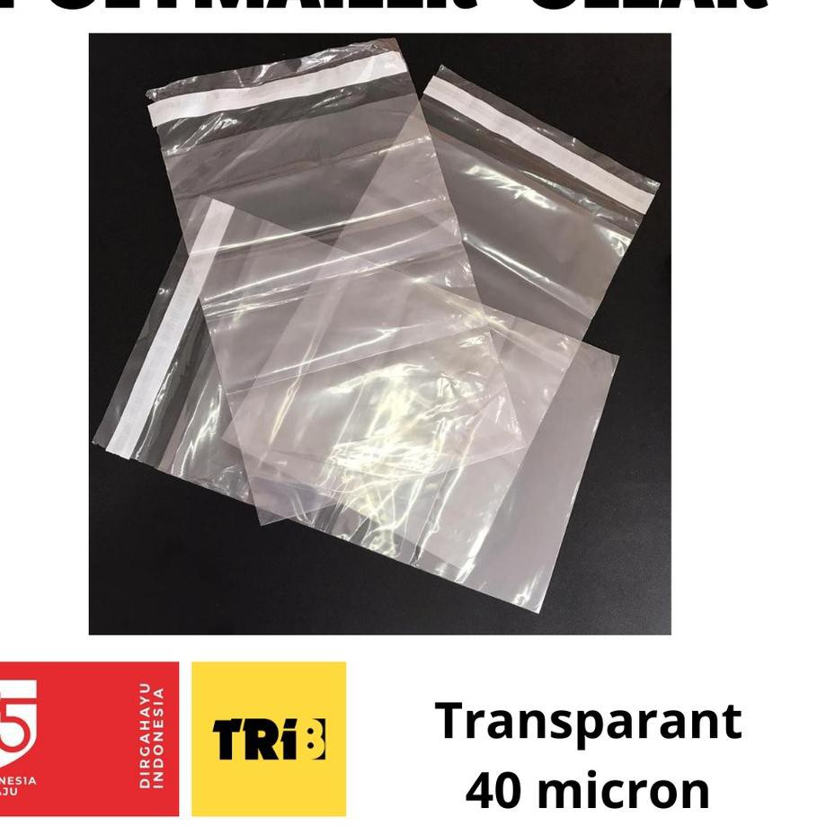 

DYK TRANSPARAN/ CLEAR Polymailer 15x21+5 cm Amplop Plastik Bening dengan Perekat Security Baru