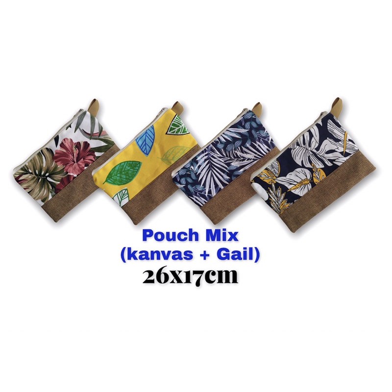 DOMPET GONI POUCH MIX KANVAS GONI TEBAL RANDOM