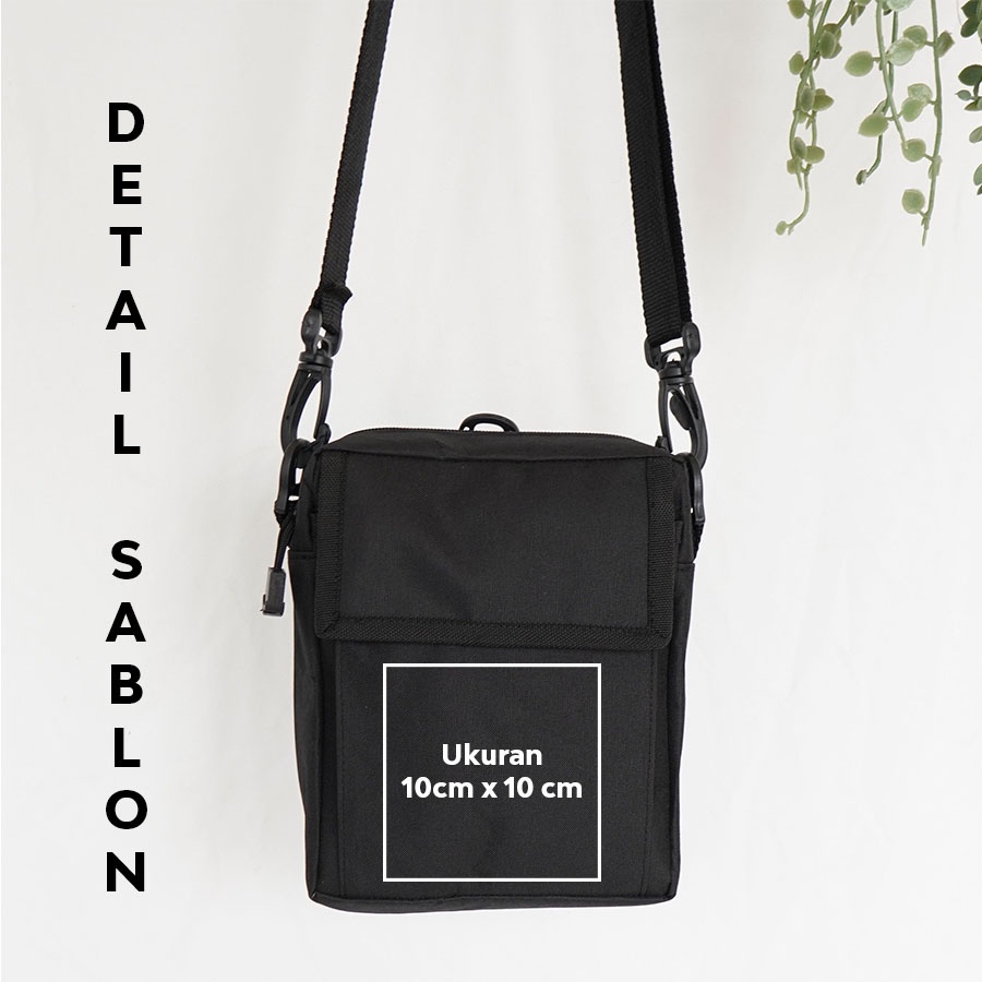 Tas Selempang Pria Wanita Kasual Monkey Tuxedo Tas Slempang Keren Sling Bag Bahu Unisex Bahan Kanvas | Devva.Id