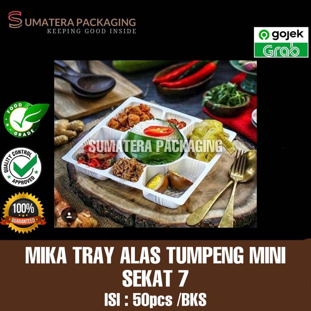 Jual Mika Tray Alas Tumpeng Mini Sekat Alas Kotak Sekat Nasi Isi