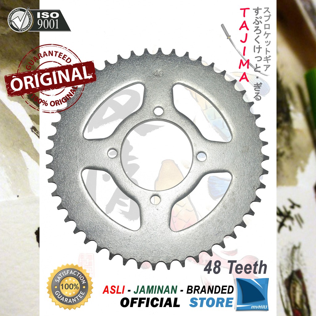 Gigi Tarik 40T ~ 50T SUZUKI Smash / New, Arashi, Titan Gir Belakang - Rear Sprocket Gear TAJIMA