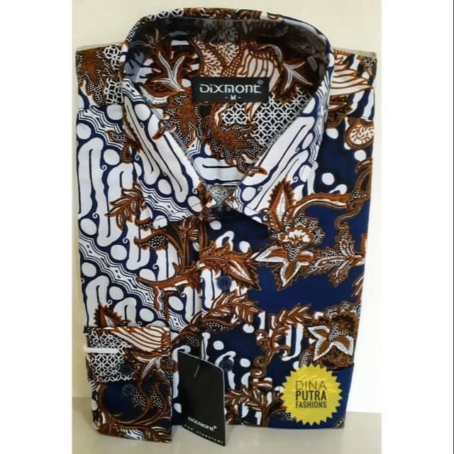 Kemeja dixmont batik katun lengan panjang