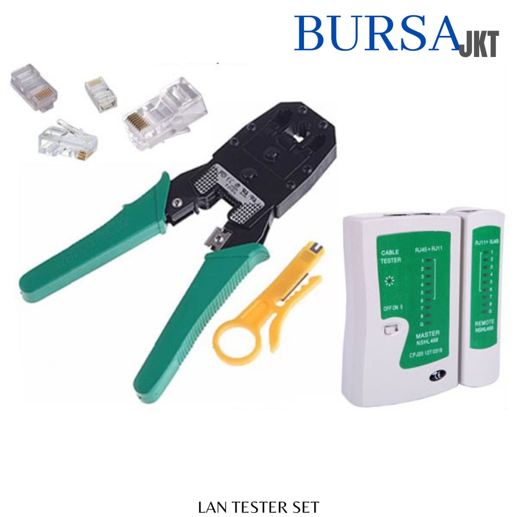 CRIMPING TOOL  RJ45 SET TESTER KABEL LAN