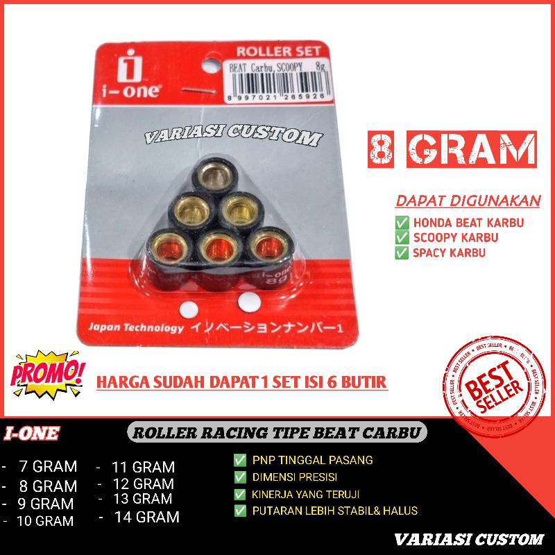 ROLLER ROLER LOLER RULER RACING BEAT KARBU SCOOPY KARBU 8 GRAM GR ORIGINAL I ONE