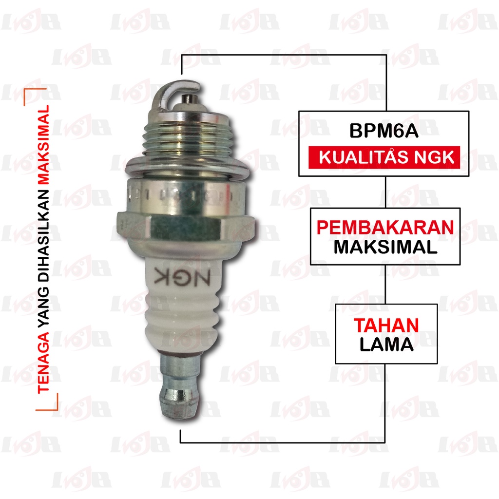 NGK BPM6A Busi Mesin Rumput Gergaji Mesin Standard Spark Plug High Quality