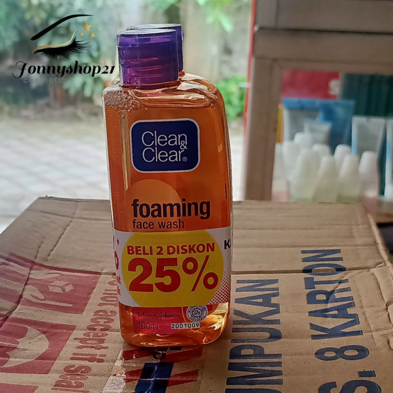 Clear &amp; clear Foaming facial wash isi 2 pcs x 100ml