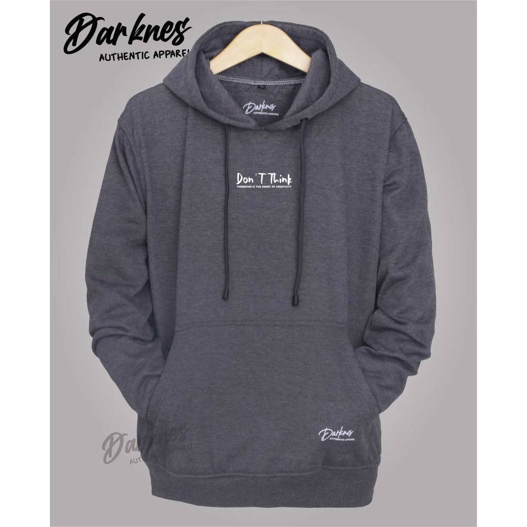 Jaket Hoodie Pria Cod Aesthetic List Dont Think Warna Abu Tua Original Darkness Brand Sweater Hoodie Polos Pria Wanita Premium Hodie Pria Distro Flece Tebal Original Distro Kota Bandung Terbaru Terpopuler Dan Terlaris Oversize Unisex