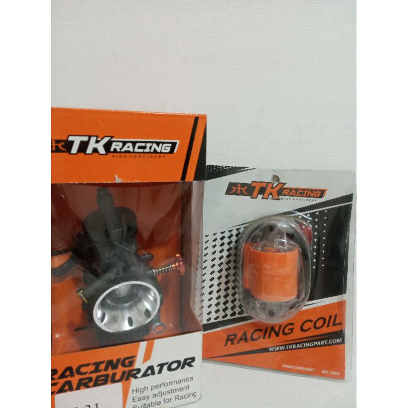 KARBURATOR PE 28 + KOIL + COP BUSI TK RACING ORI KARBU + INTAKE RX-KING JUPITER Z SATRIA FU NOT UMA 