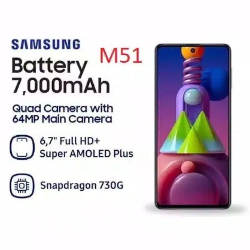 Samsung M51 Ram 8/128gb garansi resmi