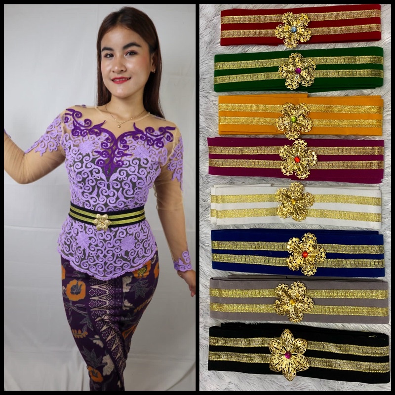 selendang obi - belt obi - obi bali -selendang obi kebaya-selendang obi bludru | ikat pinggang / belt kebaya-sabuk obi wanita kebaya-belt obi kebaya