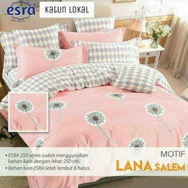 SPREI KATUN LOKAL ESRA LANA SALEM/CLARISA/HACHIKO/MONSTERA LEAF/VANESSA/TERALIS