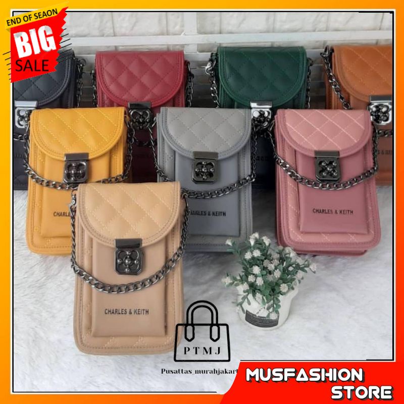 NADILASTUFF Tas Sling Selempang Bags Bag Hp 2 Ruang Resleting Wanita Terbaru Kekinian Import Korea s