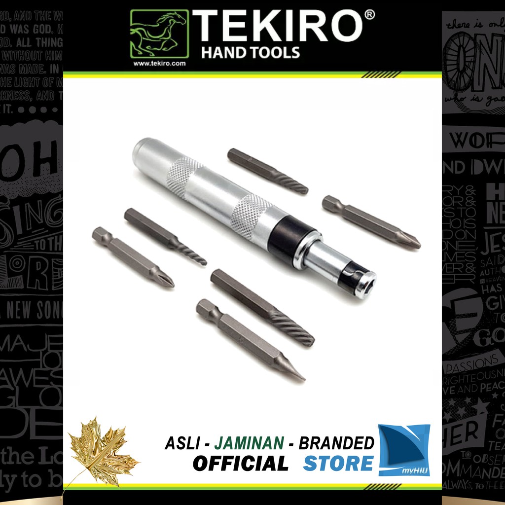 Obeng Ketok dan Pengeluar Baut Isi 7 pcs Praktis / Mini