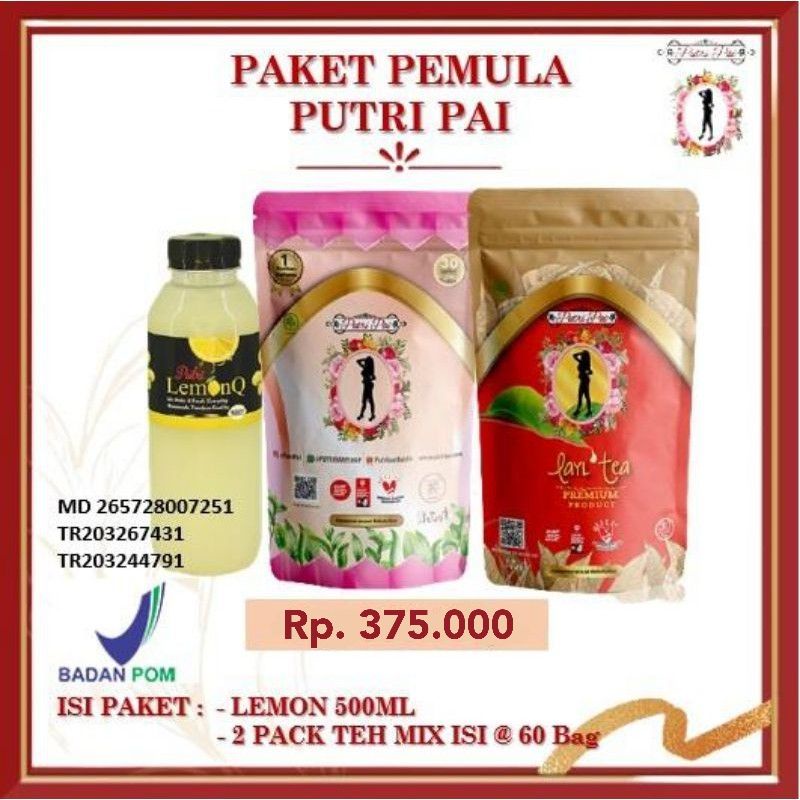 

PAKET PEMULA PUTRI PAI TEH MIX+LEMON 500 ML