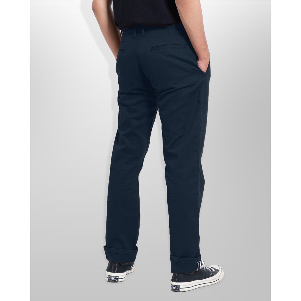 Morgen Slim Straight Chino Pants - Navy