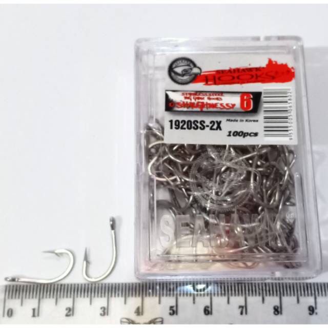 MATA KAIL PANCING SEAHAWK 1920SS-2X SIZE 1, 2, 4, 6, 8, 10, 1/0, 2/0, 3/0, 4/0, 5/0, 6/0, 7/0, 8/0, 