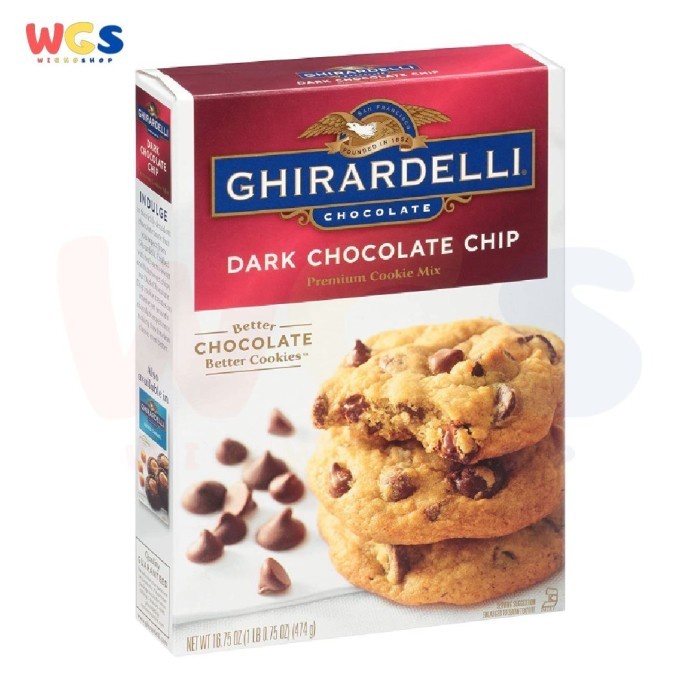 

Ghirardelli Dark Chocolate Chip Premium Cookie Mix Box 16.75oz 474g