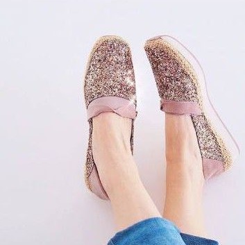 Butterfly Twist Maya Rose Gold Glitter Fawn Suade
