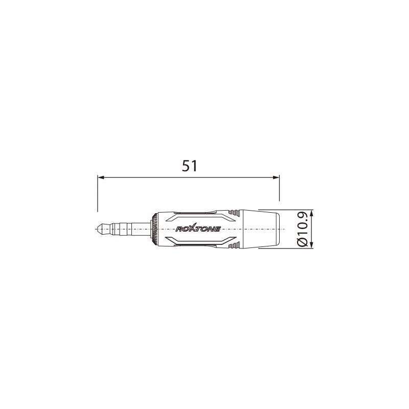 Jack mini stereo 3.5mm ROXTONE RMJ3P-BG