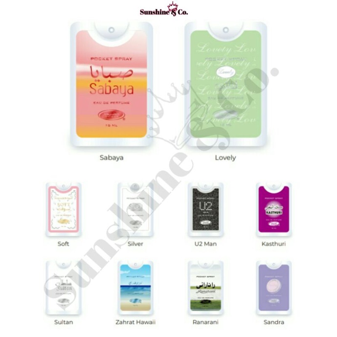 Parfum Arab Pocket Spray part 3 Al Rehab/Dobha/ Crown Parfum Concentrated Parfum