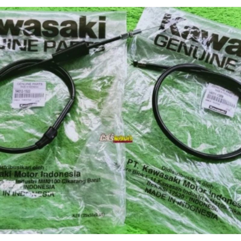 kabel gas dan kabel kopling ninja kiss ninja R stang pipa original Kawasaki