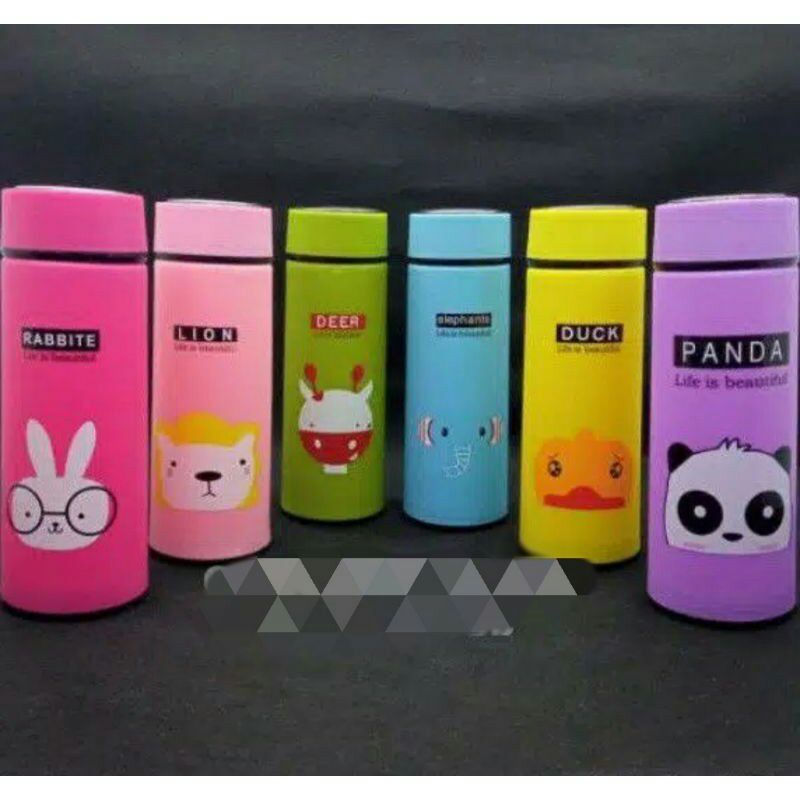 botol kaca animal/botol minum