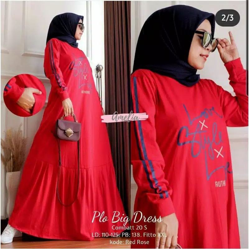 Baju Wanita Jumbo Gamis Zolaqu Standar. BIG Size BB 100 Kg Muat Gamis Zolaqu Combat ORI Baju Lebaran