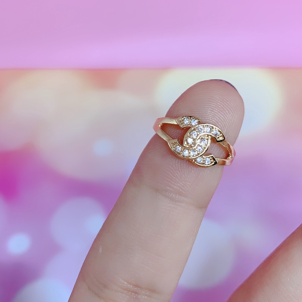 Cincin Anak Perempuan Xuping Gold Permata Silang *03