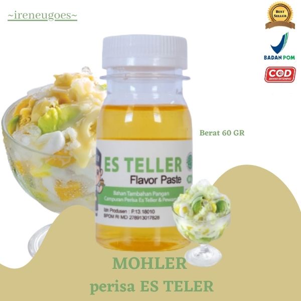 

MOHLER Pasta perisa pewarna ES TELLER 60 GR DAN 100 GR / Möhler Flavor Paste ES TELLER - Pasta Perisa & Pewarna ICE TELER 60Gr & 100Gr / Perisa Makanan Minuman Rasa ESTELER NANGKA ALPUKAT / Möhler Flavor Paste Es Teller - Pasta Perisa & Pewarna Es Teller