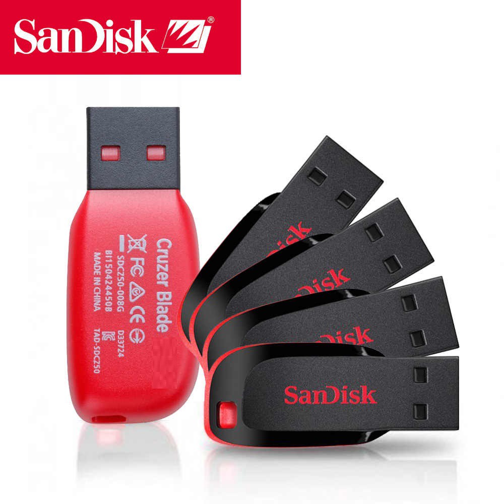 (ORI 100%) Flashdisk SANDISK 64GB Cruzer Blade CZ50 - GARANSI RESMI