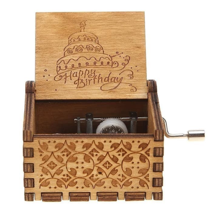 

Wooden Music Box Vintage Kotak Musik kayu you are my sunshine happy bday moana