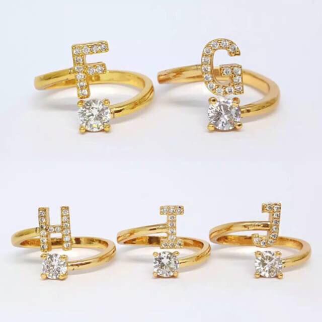 Cincin xuping / Cincin huruf Xuping A-Z terbaru