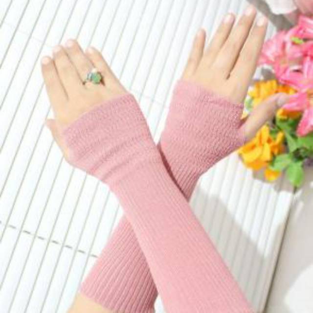 HANDSOCK RAJUT PENDEK / MANSET RAJUT JEMPOL PENDEK