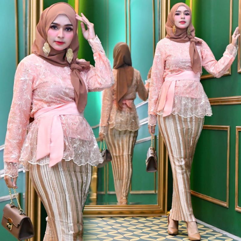 SET BLOUSE MUTIARA//STELAN ROK TULLE//KEBAYA MODERN//KEBAYA PESTA//KEBAYA//SET TUNIK PESTA//BY PELAMINAN